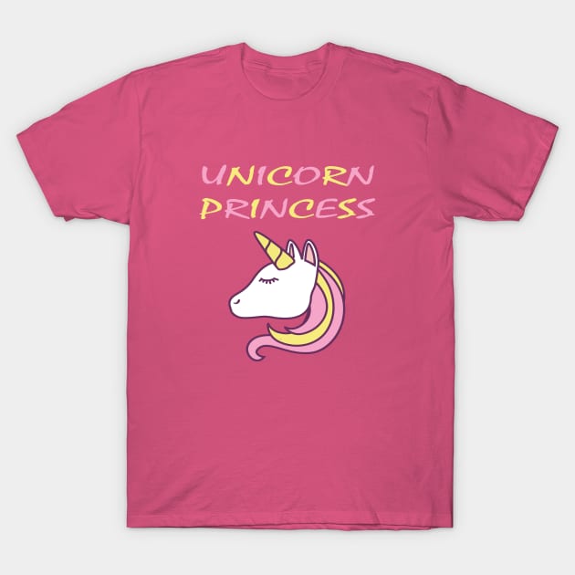 Unicorn Princess T-Shirt by JevLavigne